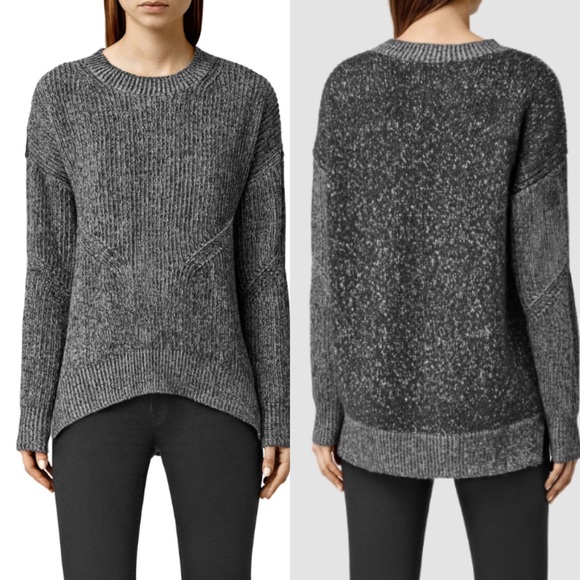 All Saints Sweaters - AllSaints Gray Velo Jumper Sweater Size Large